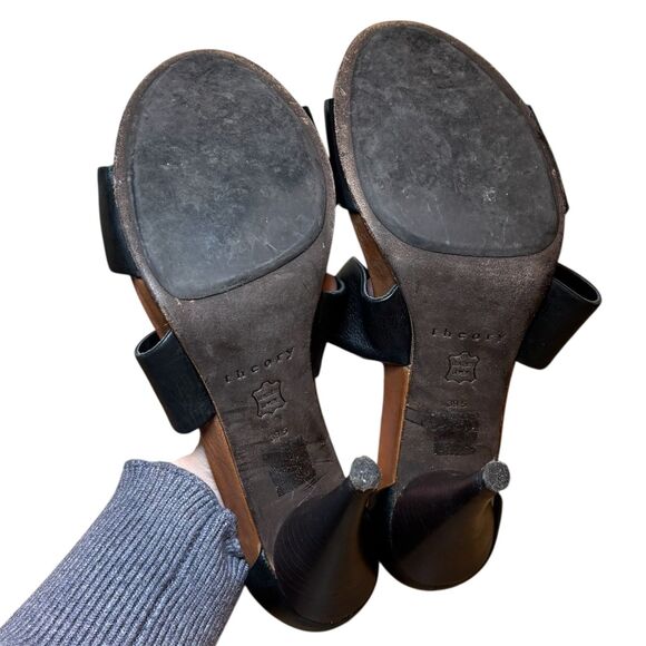 Theory Leather Strappy High Heels Black Size 39.5 - Picture 5 of 12